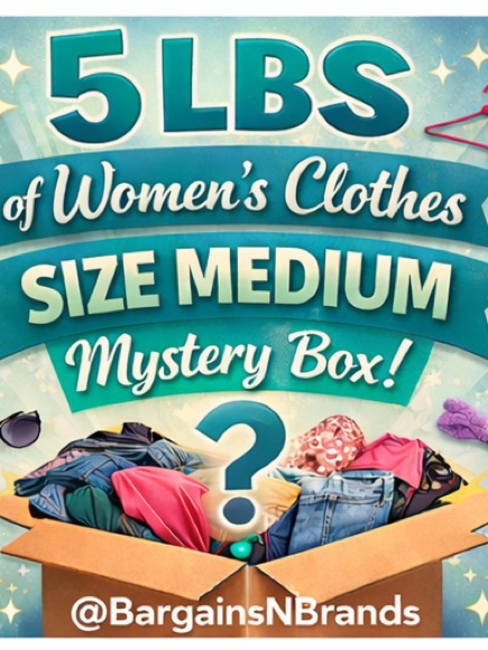 Reseller Mystery 5 Pound Box Women's Size Medium Clothes Great Brands